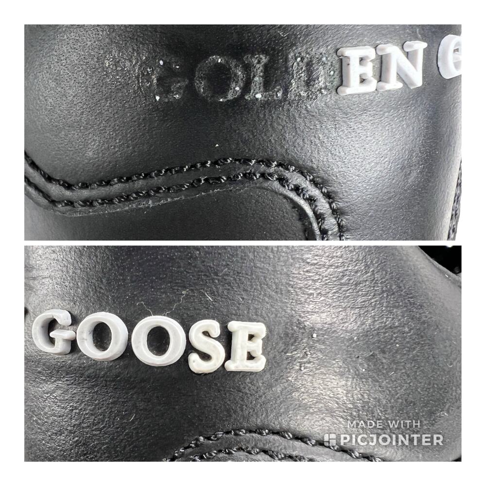Golden Goose Black Leather Low-Top Sneakers with White Sole - Picture 6 of 16